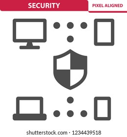 Security Icon. Professional, pixel perfect icon, EPS 10 format.