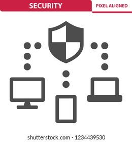 Security Icon. Professional, pixel perfect icon, EPS 10 format.