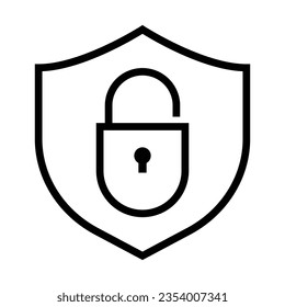 Security Icon, Protection Sign, Padlock Icon, Privacy, Safety Icon, Shield Protect Vector, Guard Design Elements, Lock Security Symbol, Access Denied Design For Mobile Apps And Website Illustration