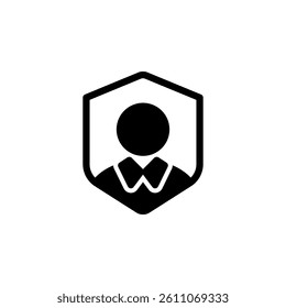 security icon. protection, or a trusted account. Clean and modern design suitable for various applications