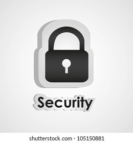 security icon, with scissors and cutting line, vector illustration