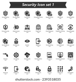 Security Icon Set 1, Vector Graphics