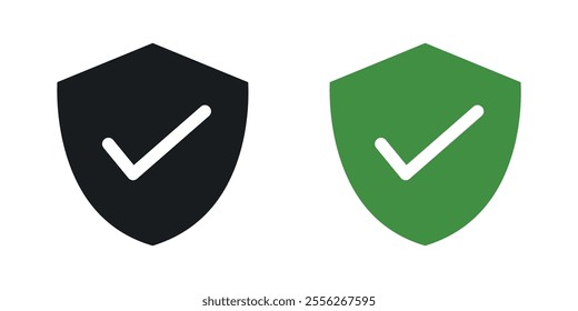 Security icon set in black and colored versions.