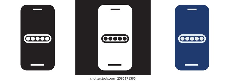 Security icon set. Icons related to security, lock, password, protection. isolated on white and black background. vector illustration. EPS10