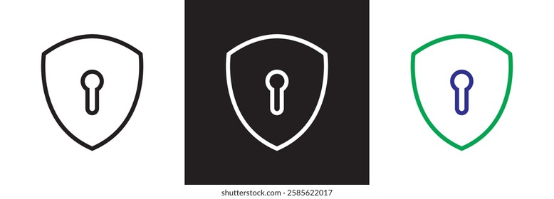 Security icon set. Icons related to security, lock, password, protection. isolated on white and black background. vector illustration. EPS10