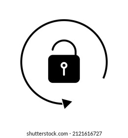 security icon set image with glyph style