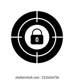 security icon set image with glyph style