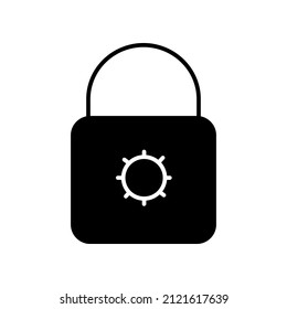 imagen de conjunto de iconos de seguridad con estilo de glifo