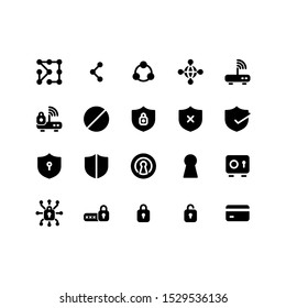 Security Icon Set Including Password Share Stock Vector (Royalty Free ...