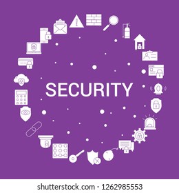 Security Icon Set. Infographic Vector Template
