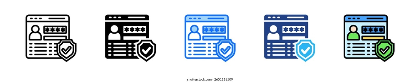 Security Icon Set Multiple Style Collection