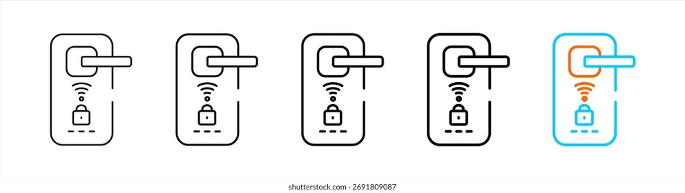 Security icon set multiple style collection	
