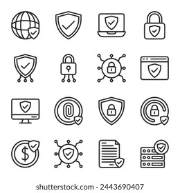 Icono de seguridad en blanco