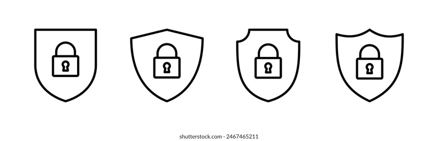 Security icon set. protection icon. privacy. vpn