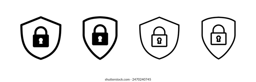 Security icon set. protection icon. privacy. vpn