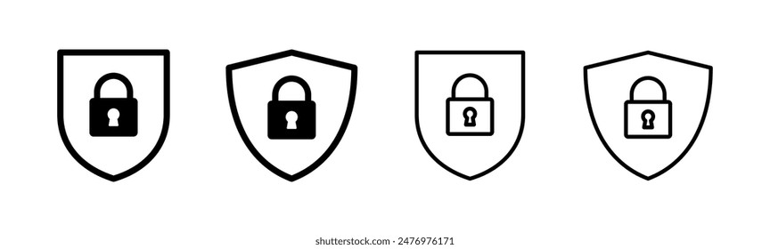 Conjunto de iconos de seguridad. icono de protección. privacidad. vpn