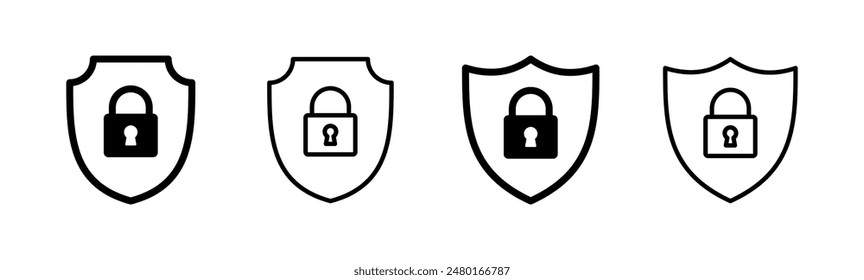 Conjunto de iconos de seguridad. icono de protección. privacidad. vpn