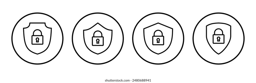 Conjunto de iconos de seguridad. icono de protección. privacidad. vpn