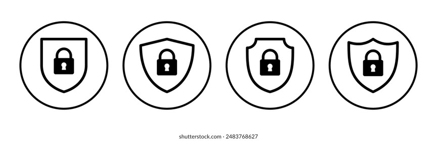 Conjunto de iconos de seguridad. icono de protección. privacidad. vpn