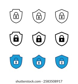 Security icon set. protection icon. privacy. vpn