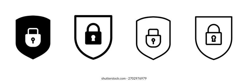 Conjunto de iconos de seguridad. icono de protección. privacidad. vpn