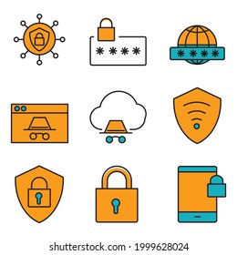 Security icon. Security set symbol vector elements for infographic web.