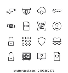 Security icon set vector illustration