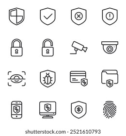 ícone de segurança definir ilustração de vetor