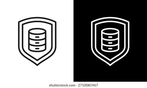  Icono de seguridad establece la colección en blanco y negro

