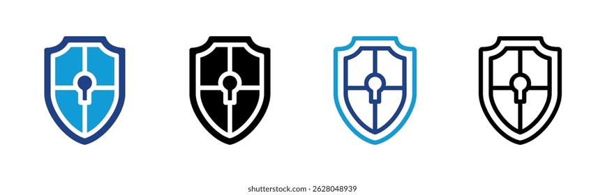 Security icon sheet multiple style collection