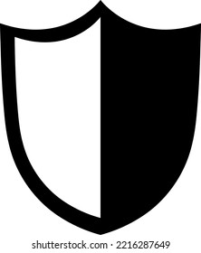 Icono de seguridad. Icono Escudo en estilo flay. Símbolo de protección en negro. Sistema de seguridad..eps
