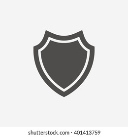 Security icon. Shield sign. Protection symbol. Graphic design element. Flat icon on white background. Vector