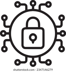 Security icon, security shields logotype with a checkmark and padlock. The security shield symbol, part of the technology icon set, EPS, Vector icon