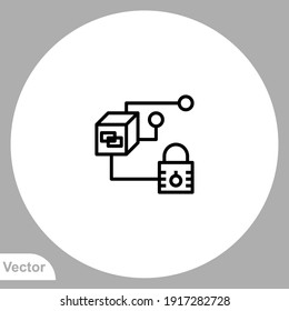 Security icon sign vector,Symbol, logo illustration for web and mobile