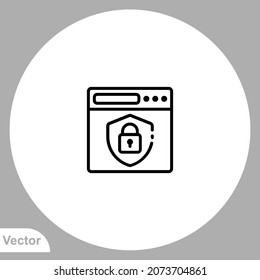 Vector de signo de icono de seguridad,Símbolo, ilustración de logotipo para web y móvil