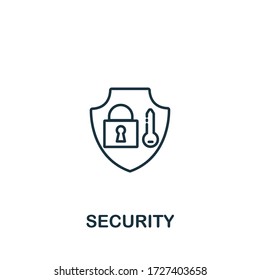 Security icon. Simple line element Security symbol for templates, web design and infographics