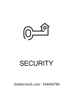 Security icon. Single high quality outline symbol for web design or mobile app. Thin line sign for design logo. Black outline pictogram on white background