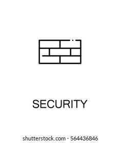 Security icon. Single high quality outline symbol for web design or mobile app. Thin line sign for design logo. Black outline pictogram on white background
