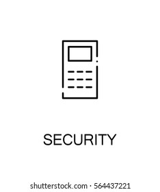 Security icon. Single high quality outline symbol for web design or mobile app. Thin line sign for design logo. Black outline pictogram on white background