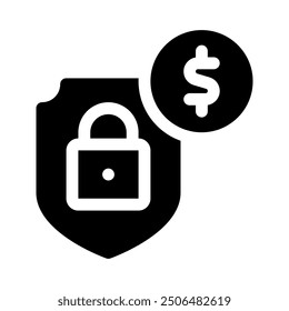 Icono de seguridad con glifo de estilo