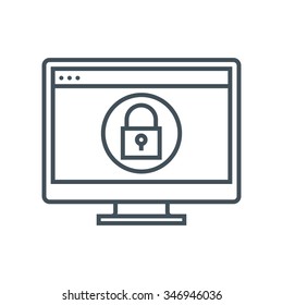 Security icon suitable for info graphics, websites and print media and  interfaces. Line vector icon.