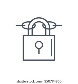 Security icon suitable for info graphics, websites and print media and  interfaces. Line vector icon.