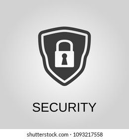 Security icon. Security symbol. Flat design. Stock - Vector illustration