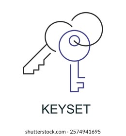 A security icon symbolizing physical or digital access keys used for securing systems and information.