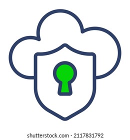 security Icon. User interface Vector Illustration, As a Simple Vector Sign and Trendy Symbol in Line Art Style, for Design and Websites, or Mobile Apps,