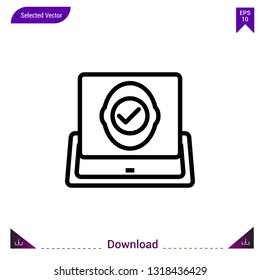 security icon vector . Best modern, simple, isolated, application , logo, flat icon for website design or mobile applications, UI / UX design vector format