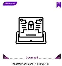security icon vector . Best modern, simple, isolated, application , logo, flat icon for website design or mobile applications, UI / UX design vector format