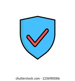 security icon vector design. fill outline style