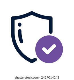 icono de seguridad. icono vectorial de tono dual para su sitio web, móvil, presentación y diseño de logotipo.