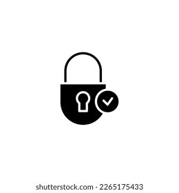 Plantilla de logotipo de ilustración vectorial de icono de seguridad para muchos fines. Aislado sobre fondo blanco.